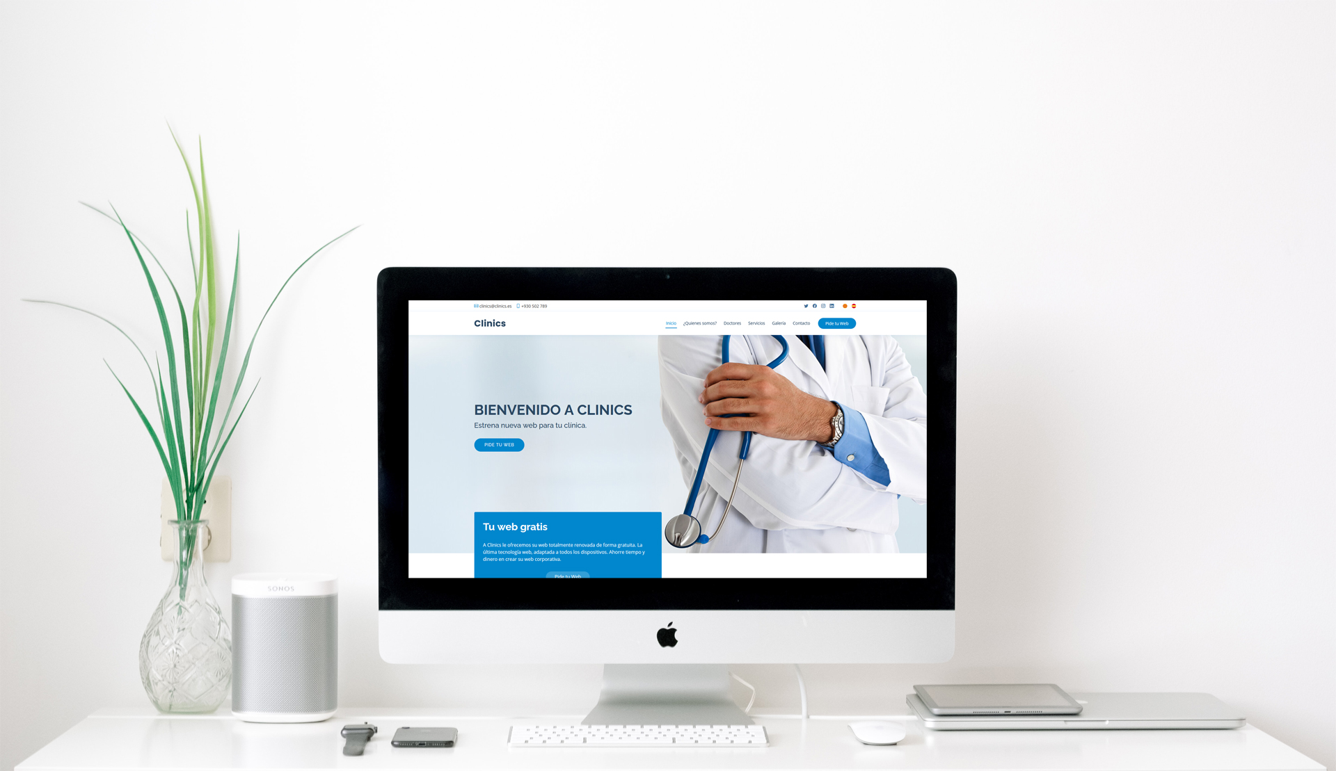 La seva web gratuïta amb Clinics!